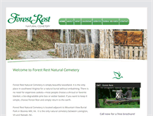 Tablet Screenshot of forestrestnaturalcemetery.com